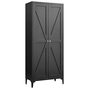 Metal Storage Cabinet, Kitchen Pantry Cabinet with 2 Doors and Adjustable Shelve - Picture 1 of 28