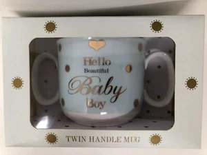 Hearts Designs Hello Beautiful Baby Junge Doppelhenkel Becher - Bild 1 von 4