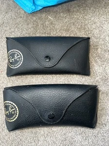 Ray-Ban Sunglasses Black Leather Case. Made In Italy 2 available £10 each - Picture 1 of 5