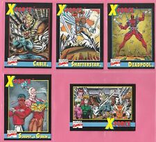 X-Force Five Card Promo Set.  Merchandise Card.  Deadpool RC.   Impel - 1991