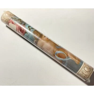 Papel de parede vitoriano arquitetônico moldagem anjos querubins rosa borda 10,25 x 5yd - Imagem 1 de 4