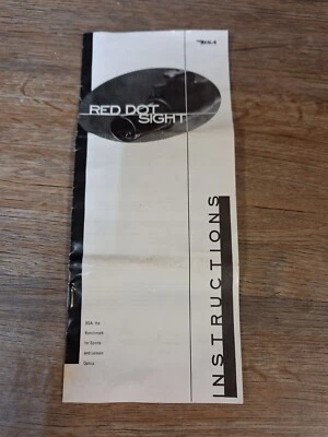 BSA 1996 instrucciones de mira de punto rojo Foto 1 de 2