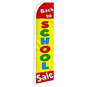 10 x "BACK TO SCHOOL SALE" advertising super flag swooper banner business sign - Picture 1 of 10