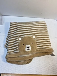 Carters Bear Decke Lovey braun weiße Streifen Rarität brauner Rand kostenloser Versand gebraucht, in einwandfreiem Zustand - Bild 1 von 4