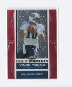 VINCE YOUNG 2007 TOPPS FINEST FOOTBALL FINEST MOMENTS INSERT-#'D/899-SHIPS FREE - Picture 1 of 24