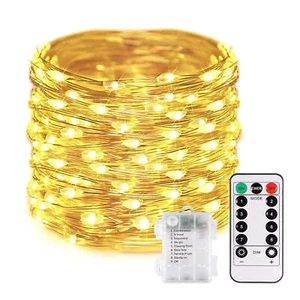 Battery Christmas Fairy String Lights with Remote 8 Mode Home Garden Party Decor - Picture 1 of 24