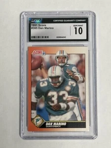 1991 SCORE #385 DAN MARINO DOLPHINS CGC 10 - Bild 1 von 2
