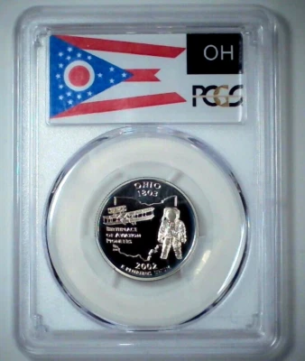 2002-S 25C State Quarter Ohio PCGS PR69 DCAM CN CLAD 25atl0108 - Image 1 of 4