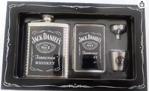 Flaschetta Jack Daniels 6 oz anca - bicchiere - imbuto - astuccio portasigarette set regalo - Foto 1 di 1