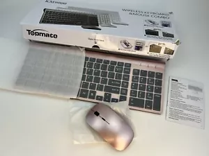 Ultra Slim Wireless Keyboard and Mouse Combo, Silent Compact Keyboard Mouse Set - Picture 1 of 5