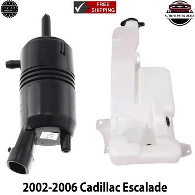 Front Washer Pump Kit with Washer Reservoir For 2002-2006 Cadillac Escalade Foto 1 de 4