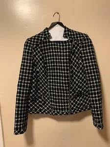 CHAQUETA ALLEN B BY ALLEN SCHWARTZ NEGRA/BLANCA CON HEBILLA L - Imagen 1 de 6