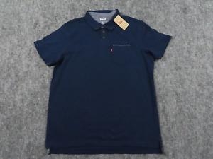 NWT Levis Polo Shirt Mens XL Extra Large Dress Blues Standard Stretch Casual $41