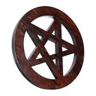  House Supplies Rustic Wood Coasters Pentagram Wooden Mat Decorations