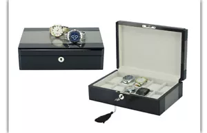 Quality Watch Cabinet Carbon Fiber Case Storage Display Box Jewellery Watches 1f - Picture 1 of 6