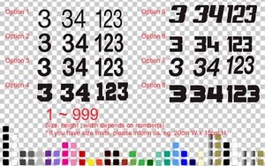 Custom Racing Number Car Motorcycle Bike Sticker Vinyl Decal 1~999 - Bild 1 von 1