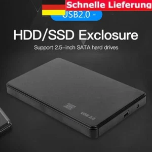 2.5Zoll USB 2.0/3.0 Festplattengehäuse Hülle SATA SSD HDD Externe Mobile Box 3TB - Afbeelding 1 van 13