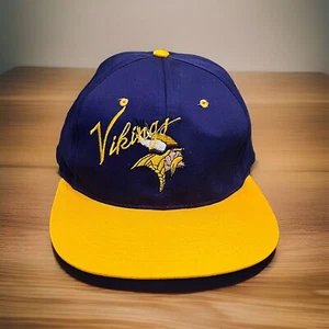 Vintage 90s NFL Minnesota Vikings AJD Football Twill Snapback Hat Cap - Bild 1 von 4