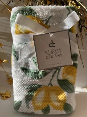 Deborah Connolly Lemons Textured Hand Towel Set 100% Cotton Machine Wash-NWT - Image 1 of 4