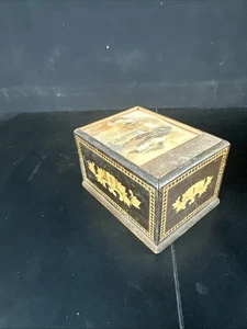 Antik | Intarsien Zigarettenspender aus Holz, Japan, Meiji Ära (1868-1912) - Bild 1 von 8