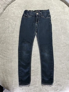 Jordache Youth Girls Super Skinny Denim Jeans Size 8 Blue Adjustable Waist - Picture 1 of 5
