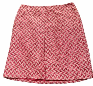 Neu Talbots A-Linie vorne Plissee Reitrock 10 rosa Muster Wollmischung Neu mit Etikett - Bild 1 von 7