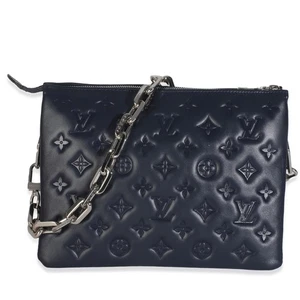 Louis Vuitton Navy Monogram Embossed Lambskin Coussin PM - Bild 1 von 9