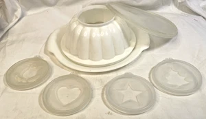 Vintage Tupperware Jello Classic Jel-N-Serve Form 4 Designs Siegel Platte 229-4 - Bild 1 von 16