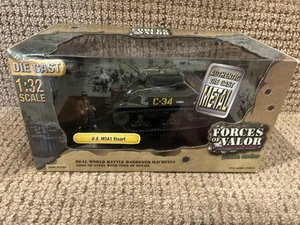 Unimax Forces of Valor 1:32 U.S. M5A1 Stuart Light Tank w/Commander, No. 91004 - Picture 1 of 7