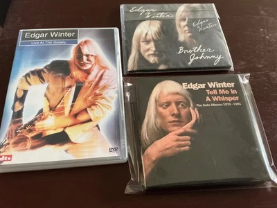 6-CD/DVD Box Set Lot Edgar Winter Autographed/Signed Brother Johnny Tell Whisper — 第 1/4 张图片