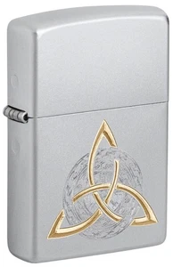 Zippo Feuerzeug Viking Symbols Keltischer Knoten chrom Gravur Sturmfeuerzeug  - Imagen 1 de 7