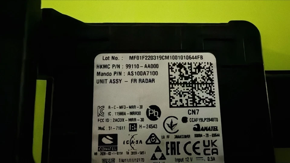 21 22 23 MÓDULO SENSOR RADAR DELANTERO HYUNDAI ELANTRA 99110 AA000 Foto 1 de 4