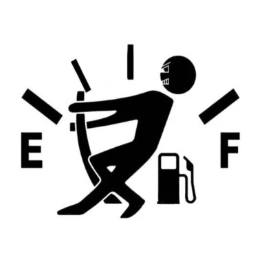 Fuel Gage Empty Fuse Sticker Car Body Funny Removable Cartoon Graphic Decal - Image 1 of 4