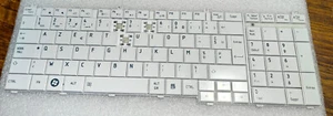 Touche Clavier à l'unité pour Toshiba Satellite C660 AZERTY Blanc . - Bild 1 von 4