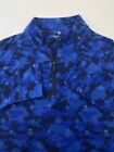 G/Fore G4 Golf Pullover Icon Camo Luxe Skull & T’s Print Blue Polyester NWOT MED