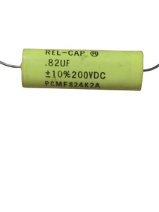 REL-CAP Capacitor .82UF 200VDC - Picture 1 of 2