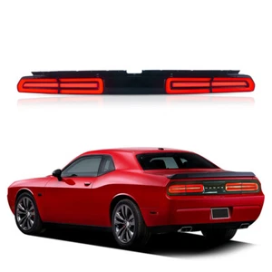 SMOKED LED Tail Lights For 2008-14 Dodge Challenger W/Red Sequential Turn Sig. - Picture 1 of 12