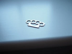 stailess steel Defend Kunckles Enemy Army pendant only 22mm X 43mm  - Picture 1 of 1