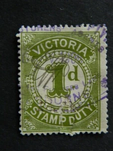 2221 VICTORIA AUSTRALIA STAMP DUTY PERFIN "RA" ZERRISSEN (LOT A) - Bild 1 von 1