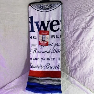 Budweiser Beach Towel * Brand New with Tags * 34" X 64" - Picture 1 of 3