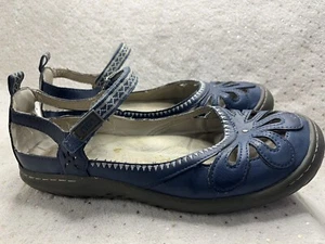 JBU By Jambu Denim Blue Cutout Flower Agatha Mary Jane Shoes Womens 8M Flats - Picture 1 of 10