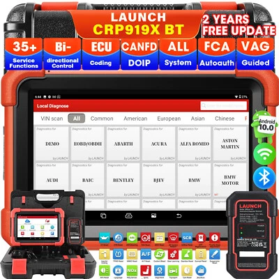 2025 LAUNCH X431 CRP919X BT PRO Auto OBD2 Appareil de diagnostic ECU Clé Codage - Image 1 of 4