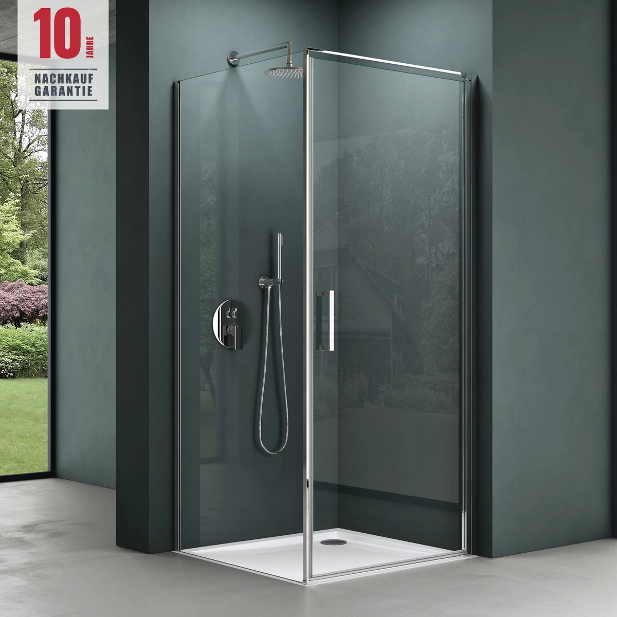 Duschkabine Dora 70x80x70 Cm – 3-seitig, Zentral öffnend, Aus PVC, Weiß, Kürzbar, Einfach Zu Montieren