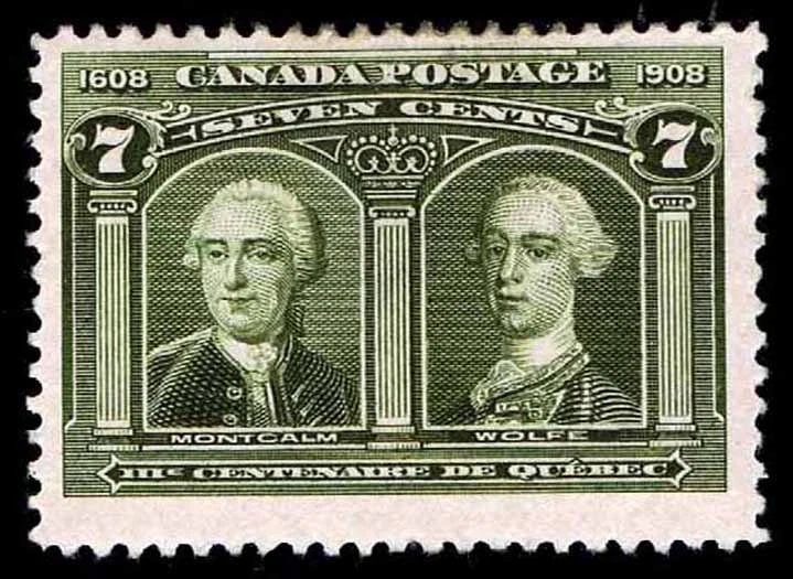 CANADA #100 .07c  COMMEMORATIVE ISSUE OF 1908  OGHR - VF - $150.00 (ESP#9324) - Image 1 of 1