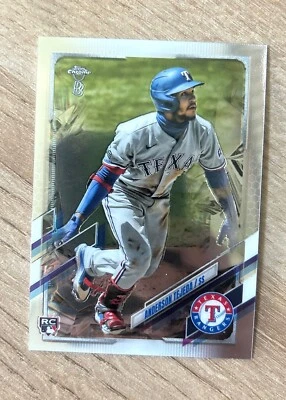 2021 Topps Chrome Ben Baller Edition #184 Anderson Tejeda  RC Texas Rangers - Image 1 of 2