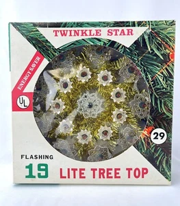 Top vintage McCrory Corp 19 leggero stella scintillante albero di Natale FUNZIONA! - Foto 1 di 6