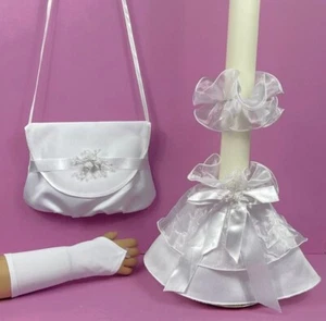 Paño de velas bolsa de comunión falda de velas protección contra gotas para vestido de comunión blanco *41 - Imagen 1 de 3