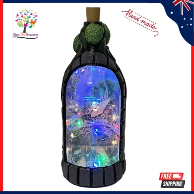 Botella Arte Casa de Campo Luz LED Botella Arte Reverso Casa Loca a Mano Decoración del Hogar Foto 1 de 4