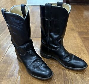 Justin Women’s Roper Western Boots 8.5B Black #L3703 USA