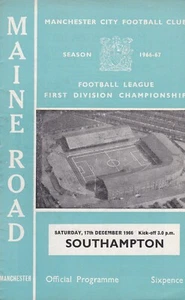 Manchester City v SOUTHAMPTON ~ 17. DEZEMBER 1966 - Bild 1 von 1